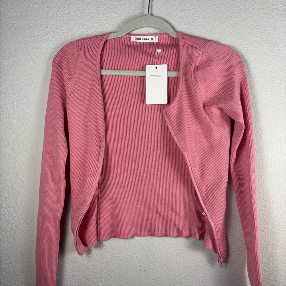 ReoRia Pink Ribbed Sweater - Picture 6 of 6